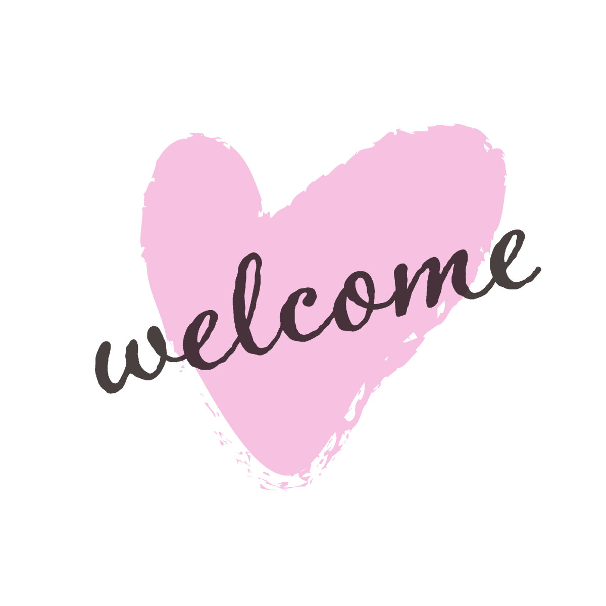 Welcome Rosa Papierservietten, Weiss, Rosa, 24 x 24 cm, Welcome Heart - direkt bes