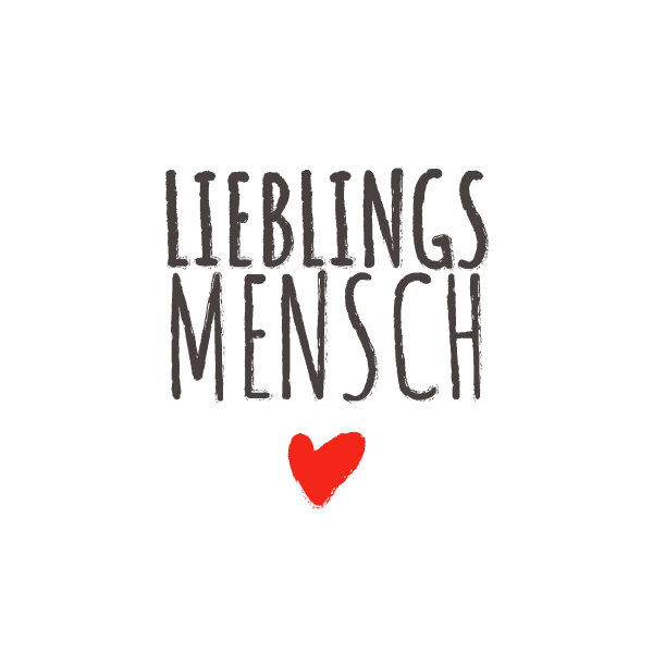 Papierservietten, Weiss, Schwarz, 24 x 24 cm, Lieblings Mensch 1 x 20 Stk. (20 Stk.)