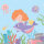 Papierservietten, bunt, 33 x 33 cm, Mermaid 1 x 20 Stk. (20 Stk.)