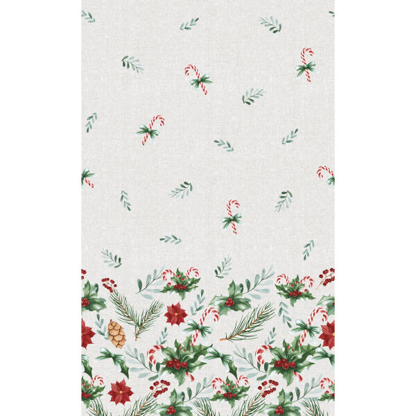 Tischdecke Dunicel, Rot, Dunkelgrün, 138 x 220 cm, Seasonal Delight 1 Stk.