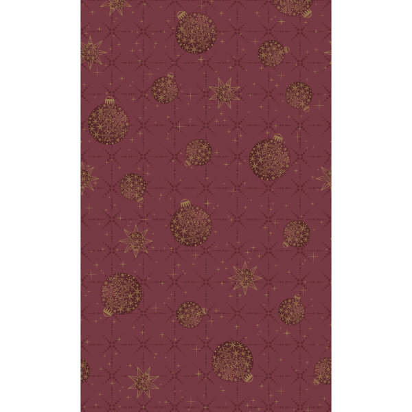 Tischdecke Dunicel, Bordeaux, 138 x 220 cm, Gilded Bauble 5 x 1 Stk. (5 Stk.)