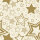 Papierservietten, Crème, Gold, 33 x 33 cm, Holiday Star Cream 1 x 20 Stk. (20 Stk.)