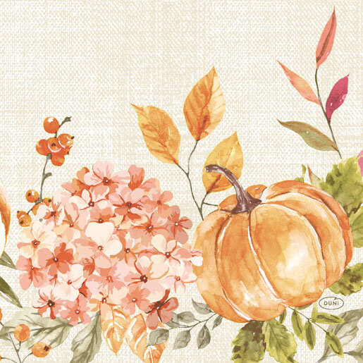 Papierservietten, Orange, Beige, 33 x 33 cm, Spicy Pumpkin 1 x 50 Stk. (50 Stk.)