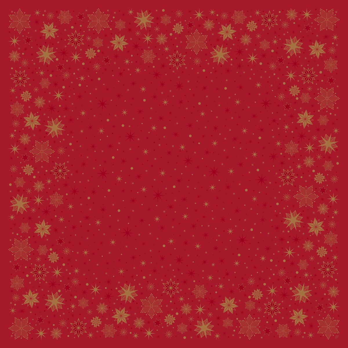 Mitteldecke, Papier, Rot, Gold, 84 x 84 cm, Stargazing Red - im Shop