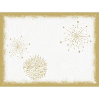 Tischset Papier, Weiss, Gold, 30 x 40 cm, Sparkly White 1...