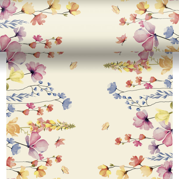 Tischset, Tischläufer, Tête-à-Tête Papier, bunt, 40 x 480 cm, Floral Haven 1 Stk.