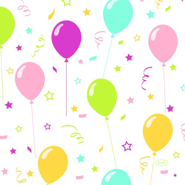 Papierservietten, bunt, 33 x 33 cm, Balloon Fun