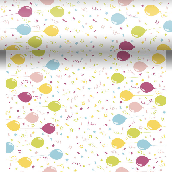 Tischset, Tischläufer, Tête-à-Tête Papier, bunt, 40 x 480 cm, Balloon Fun