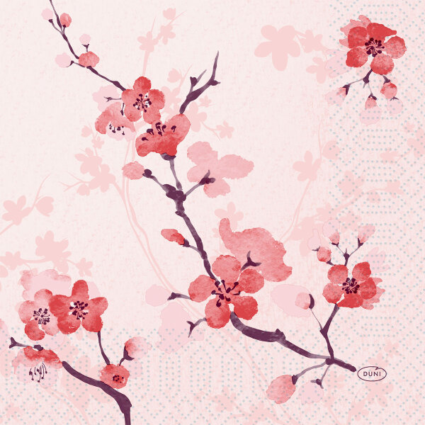 Papierservietten, Rosa, Pink, 33 x 33 cm, Cherry Breeze Blue & Pink 1 x 50 Stk. (50 Stk.)