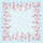 Mitteldecken Papier, Hellblau, Pink, 84 x 84 cm, Cherry Breeze Blue