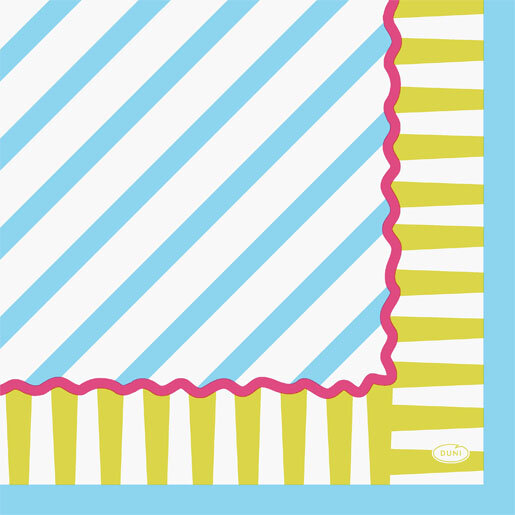 Papierservietten, bunt, 33 x 33 cm, Pop Stripes