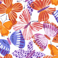 Papierservietten, Violett, Orange, 33 x 33 cm, Colorful...