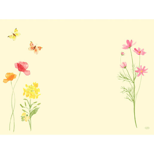 Tischset Papier, bunt, 30 x 40 cm, Poppy Field 1 x 100 Stk. (100 Stk.)