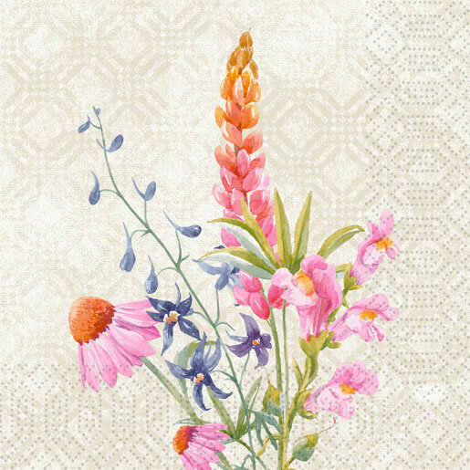 Papierservietten, bunt, 33 x 33 cm, Floret