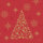 Papierservietten, Rot, Gold, 40 x 40 cm, Noble Trees 1 x 12 Stk. (12 Stk.)