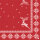 Papierservietten Bio Dunisoft, Rot, Weiss, 40 x 40 cm, Knitted Traditions