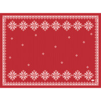Tischset Papier, Rot, Weiss, 30 x 40 cm, Knitted...